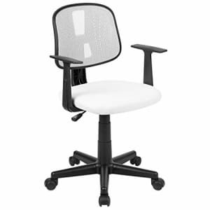 Flash Furniture Flash Fundamentals Mid-Back White Mesh Swivel Task Office Chair with Pivot Back and Arms for $72 Flash Furniture Flash Fundamentals Mid-Back White Mesh Swivel Task Office Chair with Pivot Back and Arms for $72