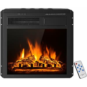 Costway 18" Electric Fireplace Heater Insert for $110 Costway 18" Electric Fireplace Heater Insert for $110
