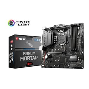MSI Arsenal Gaming Intel Coffee Lake B360 LGA 1151 DDR4 Onboard Graphics CFX Micro ATX Motherboard for $160 MSI Arsenal Gaming Intel Coffee Lake B360 LGA 1151 DDR4 Onboard Graphics CFX Micro ATX Motherboard for $160