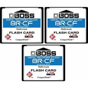 Boss Roland 3-Pack 1GB BR-CF CompactFlash CF Memory Card for BR-600, BR-864, BR-900CD, MC-808 for $69