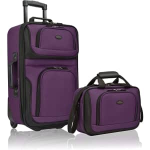 U.S. Traveler Rio Rugged Fabric 2-Wheel Expandable Carry-on Luggage 2-Pack for $53