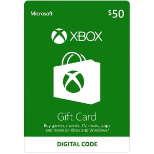 Microsoft $50 Xbox Live Gift Card for $43
