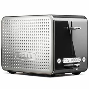 BELLA 2 Slice Toaster with Wide Slots, Touchscreen - Removable Crumb Tray, Adjustable Browning for $34