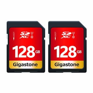 Gigastone 128GB 2-Pack SD Card UHS-I U1 Class 10 SDXC Memory Card High Speed Full HD Video Canon for $35 Gigastone 128GB 2-Pack SD Card UHS-I U1 Class 10 SDXC Memory Card High Speed Full HD Video Canon for $35