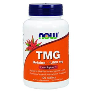 Now Foods NOW Supplements, TMG Betaine (Trimethylglycine) 1,000 mg, Liver Support*, 100 Tablets for $14 Now Foods NOW Supplements, TMG Betaine (Trimethylglycine) 1,000 mg, Liver Support*, 100 Tablets for $14