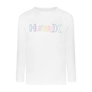 Hurley Men's Standard One and Only Hybrid Long Sleeve T-Shirt, White Multi, Medium for $20