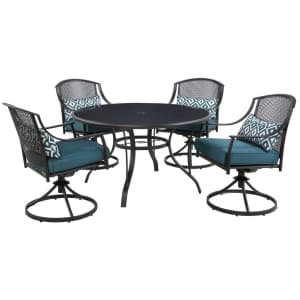 Living Accents Cortland 5-Piece Swivel Patio Dining Set for $650 Living Accents Cortland 5-Piece Swivel Patio Dining Set for $650