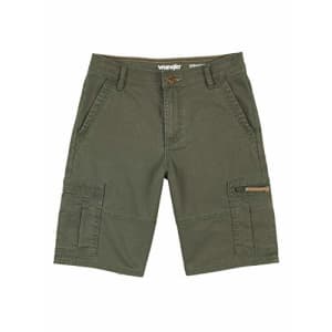 Wrangler Boys' Straight Fit Cargo Shorts, Olive, 12 for $13