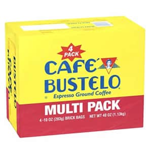 Cafe Bustelo Espresso Ground Coffe 10 oz Brick Each (4 Pack) for $15 Cafe Bustelo Espresso Ground Coffe 10 oz Brick Each (4 Pack) for $15