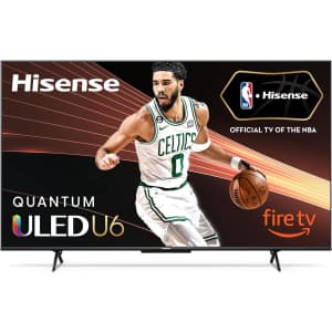 Hisense 65" Class 65U6HF ULED 4K UHD QLED Smart Fire TV (2024) for $450 w/ $50 NBA Store Gift Card