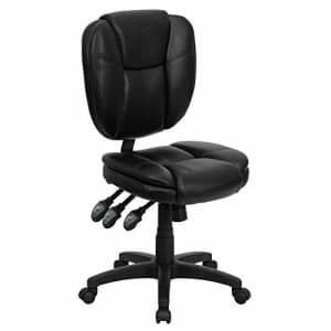 Flash Furniture Mid-Back Black LeatherSoft Multifunction Swivel Ergonomic Task Office Chair with for $146