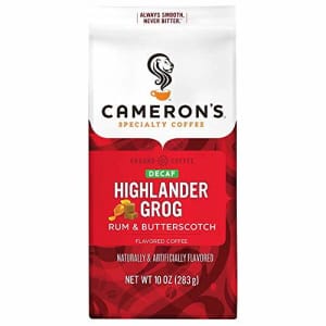 Cameron's Coffee Roasted Ground Coffee Bag, Flavored, Decaf Highlander Grog, 10 Ounce for $5