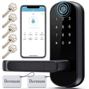 Dermum S2 Smart Fingerprint Door Lock for $79