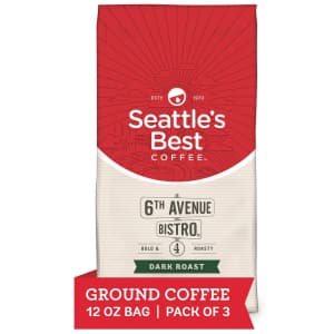 Seattle's Best Coffee 6th Avenue Bistro 12-oz. Ground Coffee 3-Pack for $12 via Sub & Save