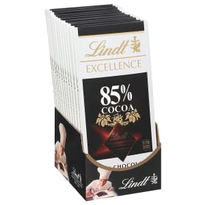 Lindt Excellence 85% Cocoa Dark Chocolate Bar 12-Pack for $24 via Sub & Save