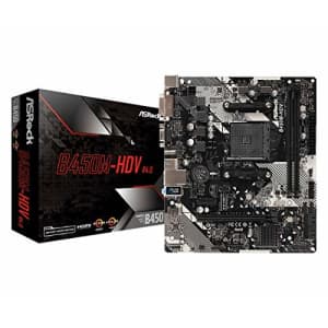 ASRock B450M-HDV R4.0 AM4 AMD Promontory B450 SATA 6Gb/s Micro ATX AMD Motherboard for $96