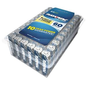 Rayovac 81560PPK Alkaline AA Batteries, 60/Pack for $22