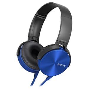 Sony MDR-XB450AP Extra Bass Headphone - Blue (International Version U.S. warranty may not apply) for $130