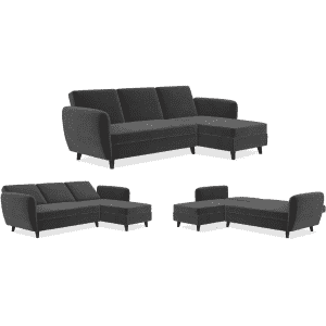 Novogratz Perry 2-Piece Convertible Sectional Sofa Bed w/ Storage for $516 Novogratz Perry 2-Piece Convertible Sectional Sofa Bed w/ Storage for $516