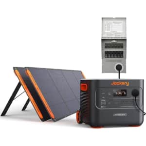 Jackery Explorer 3000 Pro Solar Generator + Manual Transfer Switch, 3024Wh 3000W Portable Power for $2,840
