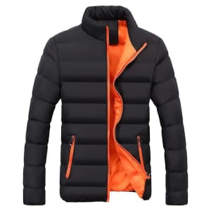 Men's Winter Puffer Jacket for $8