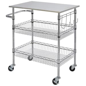 StyleWell Gatefield Large Kitchen Cart w/ Stainless Steel Top for $72...or less StyleWell Gatefield Large Kitchen Cart w/ Stainless Steel Top for $72...or less