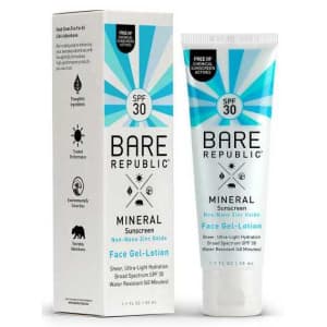 Bare Republic Mineral SPF 30 Face Gel-Lotion Sunscreen Sample for free