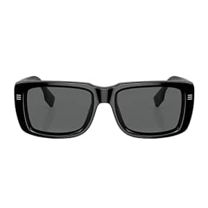 BURBERRY JARVIS BE 4376U 300187 Black Plastic Rectangle Sunglasses Grey Lens for $150