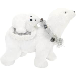 NatureVibe 12.6" Faux Fur Mama and Baby Polar Bear Decor for $31 NatureVibe 12.6" Faux Fur Mama and Baby Polar Bear Decor for $31