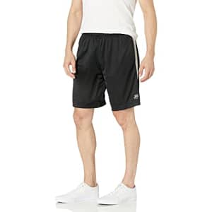 Southpole Men's Basic Mesh Shorts, Black White, X-Large for $16