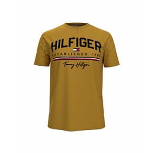 Tommy Hilfiger Men's Short Sleeve Graphic T Shirt, Golden Rod, XS for $40