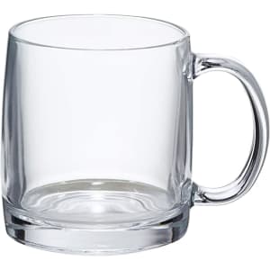 Amazon Basics 13-oz. Glass Coffee Mugs 6-Pack for $12