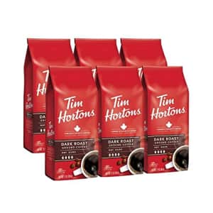 Tim Hortons Dark Roast, Rich Ground Coffee, Perfectly Balanced, Always Smooth, Made with 100% for $36