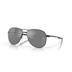 Oakley Men's OO4147 Contrail Aviator Sunglasses, Patrick Mahomes II Satin Black/Prizm Black, 57 mm for $125