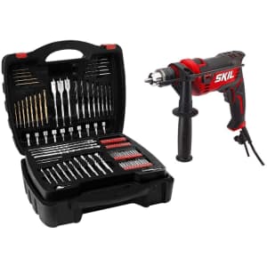 Skil 7.5A 1/2" Corded Hammer Drill w/ 100-Piece Drill Bit Set for $90