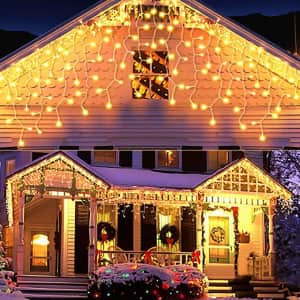 Vangue 51.8-Foot LED Icicle Lights for $8