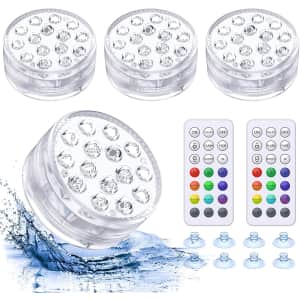 Ruyilam LED Submersible Pool Lights 4-Pack for $20 Ruyilam LED Submersible Pool Lights 4-Pack for $20