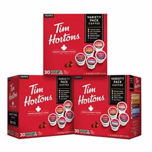 Tim Hortons Coffee Variety Pack, Single-Serve K-Cup Pods Compatible with Keurig Brewers, 90ct for $37