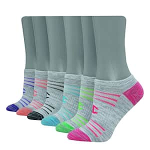 Champion Women's No Show Performance Socks, 6 and 12-Pair Packs Available, Assorted Colors, 5-9 for $19