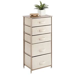 mDesign Storage Dresser Furniture Unit - Tall Standing Organizer Tower for Bedroom, Office, Living for $38