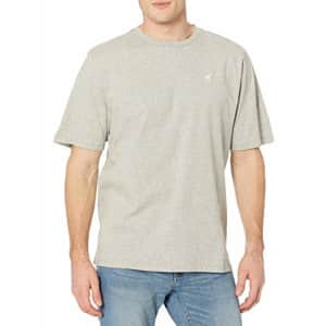 LRG Men's Spring 2021 Striped-Solid Knit Crew T-Shirt, ASH Heather, 4X for $15