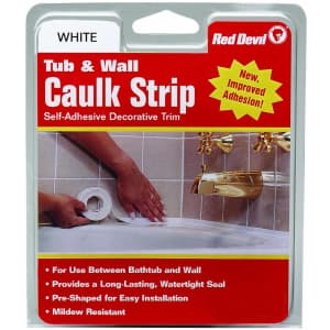 Red Devil 1-5/8" x 11-Foot Tub & Wall Caulk Strip for $9 Red Devil 1-5/8" x 11-Foot Tub & Wall Caulk Strip for $9