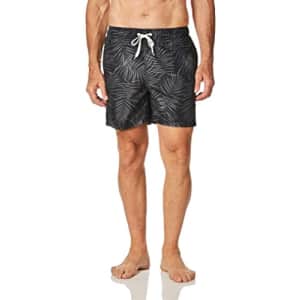 Kanu Surf Men's Monaco Swim Trunks (Regular & Extended Sizes), Palma Black, XX-Large for $8