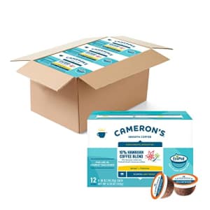 Cameron's Coffee Single Serve Pods, 10% Hawaiian Coffee Blend, 12 Count (Pack of 6) for $62