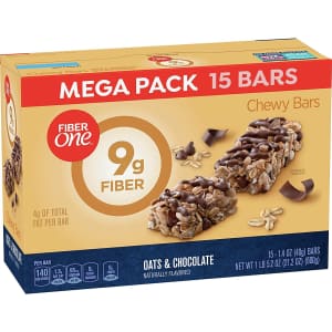 Fiber One Oats and Chocolate Bar 15-Count Box for $4 w/ Sub & Save Fiber One Oats and Chocolate Bar 15-Count Box for $4 w/ Sub & Save