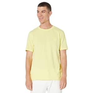 BOSS Men's Slub Jersey T-Shirt with Tonal Patch Logo, Limelight, XL for $28
