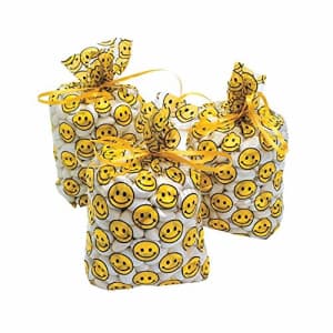 Fun Express Smiley Face Cellophane Bags - 12 Pack -Party Supplies for $9