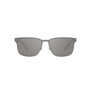 POLO RALPH LAUREN Mens PH3143 Rectangular Sunglasses, Semi Shiny Dark Gunmetal/Light Grey Mirrored for $101