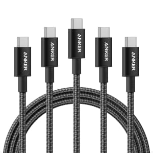 Anker 6-Foot USB C Charger Cable 5-Pack for $19