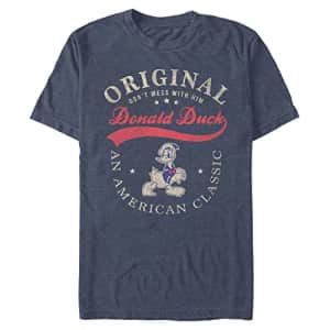 Disney Big & Tall Classic Mickey The One and Only Donald Men's Tops Short Sleeve Tee Shirt, Navy for $12
